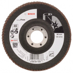 Круг лепестковый торцевой Bosch 125х22.2мм K40 (638)