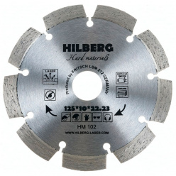 Диск алмазный по бетону Hilberg Hard Materials 125x22.2мм (HM102)