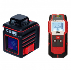 Лазерный уровень ADA CUBE 360 Basic Edition + Детектор проводки ADA Wall Scanner 80