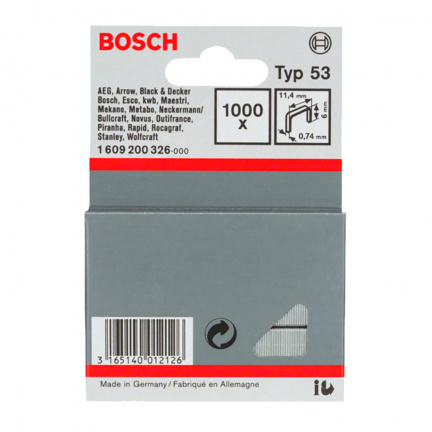 Скобы для степлера Bosch T53/6 1000шт (326)