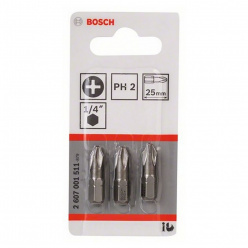 Набор бит Bosch PH2х25мм 3шт (511)