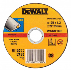 Круг отрезной по металлу DeWalt DT42340Z 125х22.2х1.2мм