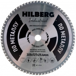 Диск пильный по металлу Hilberg Industrial 305x25.4мм 72T (HF305)