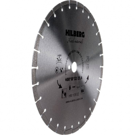 Диск алмазный по бетону и граниту Hilberg Hard Materials 400x32/25.4мм (HM109/32)