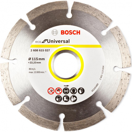 Диск алмазный универсальный Bosch ECO for Universal 115х22.2мм (027)