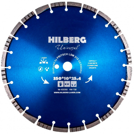 Диск алмазный универсальный Hilberg Universal 350x25.4мм (HM708)