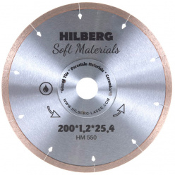 Диск алмазный по керамике Hilberg Hyper Thin 200x25.4мм (HM550)