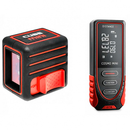 Лазерный уровень ADA Cube MINI Basic Edition + Дальномер Лазерный ADA Cosmo MINI